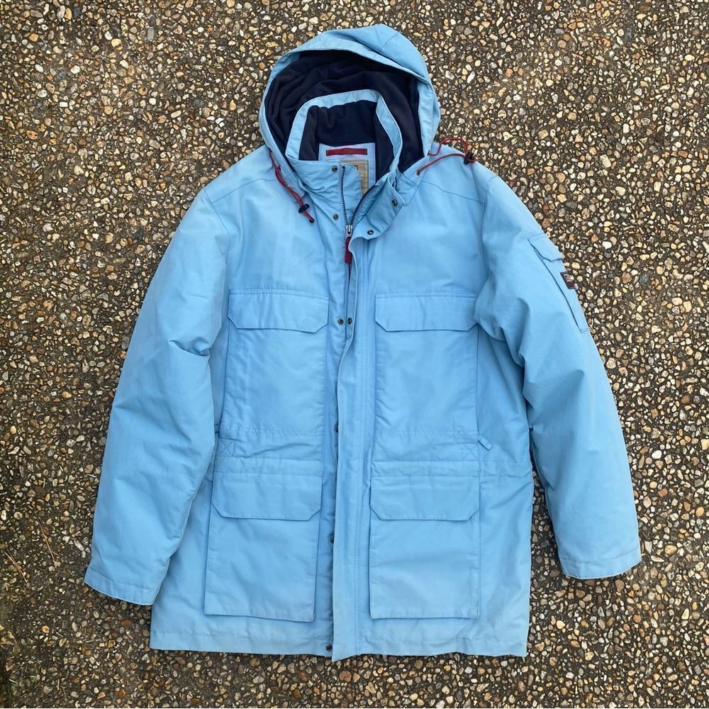 High End AIGLE Carolina Blue Hiking Field hunting game day Jacket UNC Tar Heels